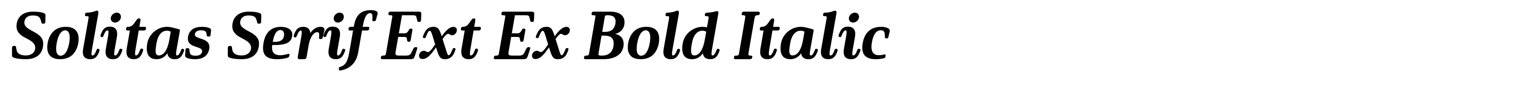 Solitas Serif Ext Ex Bold Italic